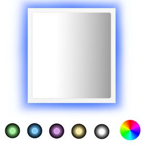 vidaXL Baderomsspeil LED hvit 40x8,5x37 cm akryl