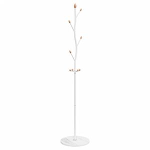 vidaXL Stumtjener hvit 177 cm pulverlakkert jern
