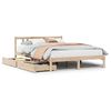 vidaXL Sengeramme uten madrass hvit 135x190 cm heltre furu