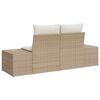 vidaXL Hagemøbelsofa Beige 123 x 62 x 69cm polyrotting