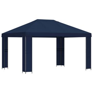 vidaXL Paviljong 4 &times; 3 m Bl&aring; Polyester og st&aring;l 190 gsm