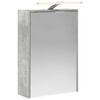 vidaXL Baderomsspeilskap Betonggr&aring; 43 x 16 x 62.5 cm Konstruert tre