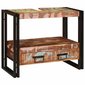 vidaXL Sminkeskap Flerfarget 71 x 33 x 58 cm Massiv Reclaim Tre