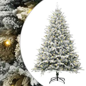 vidaXL Kunstig forbelyst juletre Gr&oslash;nn 180 cm PVC og PE