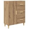 vidaXL Serviesskap Artisan Eik 34 x 69.5 x 90 cm Konstruert tre