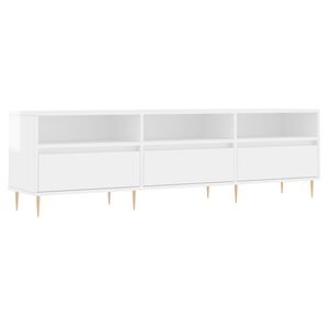 vidaXL TV-benk h&oslash;yglans hvit 150x30x44,5 cm konstruert tre