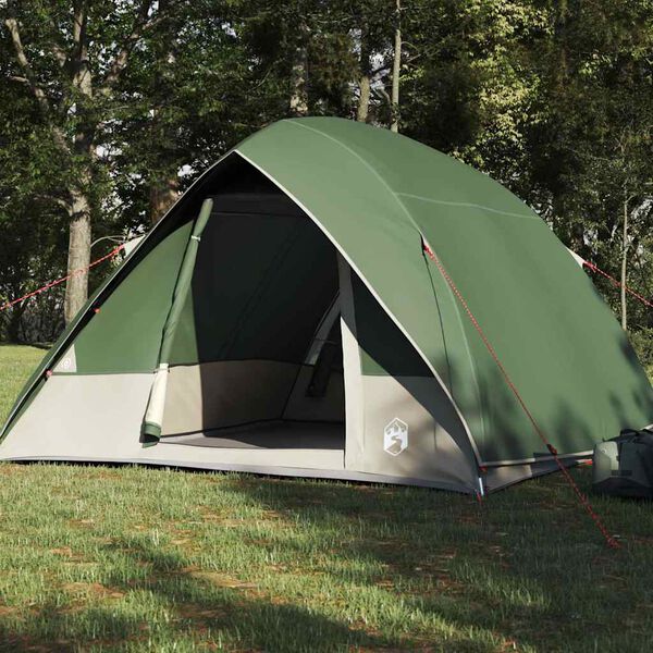 vidaXL Camping Telt med tak med lagring gr&oslash;nn 320 x 275 x 190 cm taft