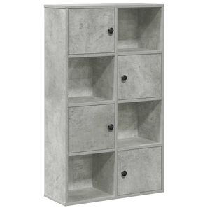 vidaXL Bokhylle betonggr&aring; 60x24x101,5 cm konstruert tre