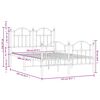 vidaXL Sengeramme i metall med hode- og fotgavl svart 120x200 cm