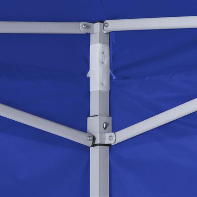 vidaXL Profesjonelt sammenleggbart festtelt 4 vegger 2x2m stål blå