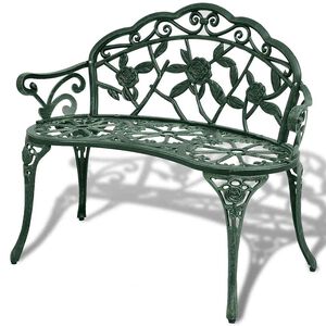 vidaXL Hagebenk 100 cm st&oslash;pt aluminium gr&oslash;nn