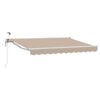 vidaXL Elektrisk Utrekkbar Markise Beige og Hvit 3,5 x 2 m