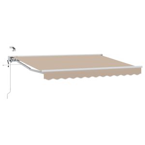 vidaXL Elektrisk Utrekkbar Markise Beige og Hvit 3,5 x 2 m