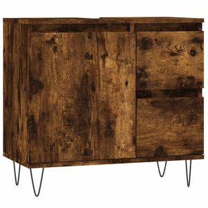 vidaXL Baderomsskap r&oslash;kt eik 65x33x60 cm konstruert tre