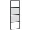 vidaXL Skyved&oslash;r svart 76x205 cm herdet glass og aluminium