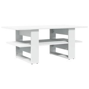 vidaXL Salongbord hvit 102x55x42 cm konstruert tre