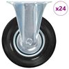 vidaXL Faste hjul 24 stk 125 mm