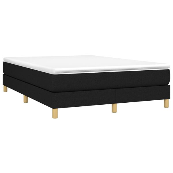 vidaXL Boxspring-sengeramme svart 135x190 cm Double stoff