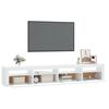vidaXL TV-benk med LED-lys hvit 240x35x40 cm