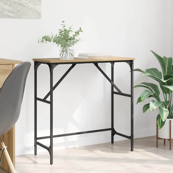 vidaXL Konsollbord Artisan Eik 75 x 32 x 75 cm Konstruert tre