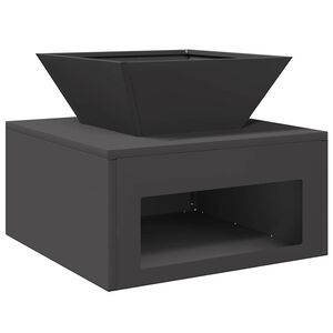 vidaXL B&aring;lplass Svart 50 x 50 x 40 cm St&aring;l
