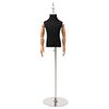 vidaXL Justerbar mannekeng 120-157 cm med base Unisex PP Svart