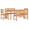 vidaXL Hagespisegruppe 5 deler heltre teak