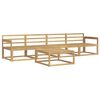 vidaXL Utend&oslash;rs sofa-sett 5 pcs Hvit 79 x 79 x 37 cm Solid akasietre