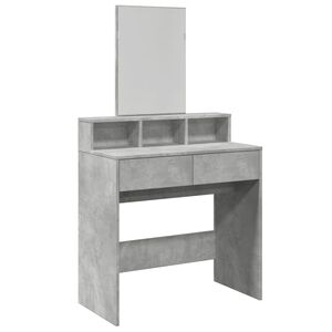 vidaXL Sminkebord med speil betonggr&aring; 80x41x144,5 cm