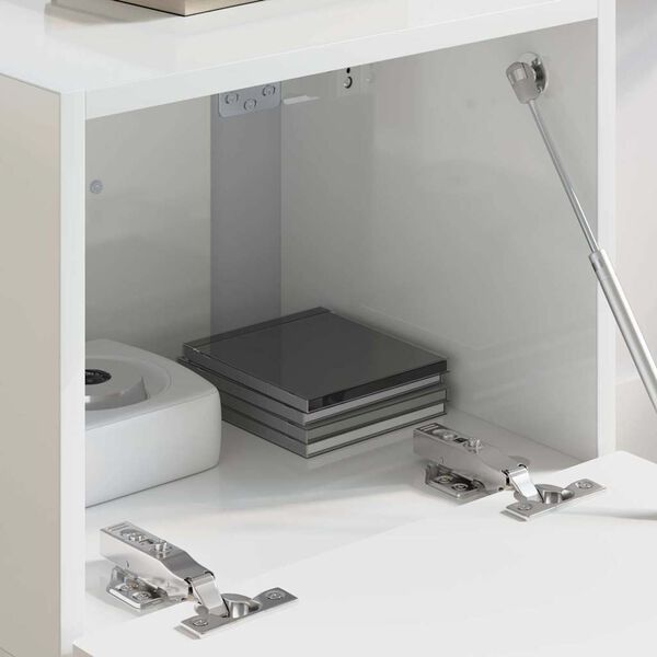 vidaXL TV Veggskap Glanset Hvit 60 x 31 x 29.5 cm Konstruert tre