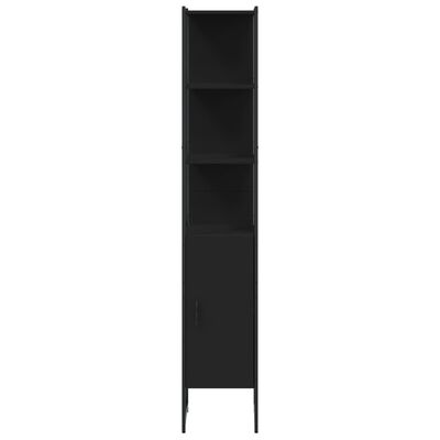 vidaXL Baderomsskap svart 33x33x185,5 cm konstruert tre
