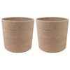 vidaXL Plantepotte Sett 2 stk. Naturlig &Oslash; 21 x 21 cm 100% Tossa Jute