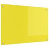 vidaXL Kj&oslash;kkenbenkplate Gul 90 x 60 cm herdet glass