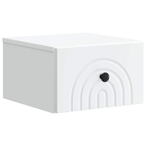 vidaXL Vegghengt Nattbord Hvit 33 x 34,5 x 20 cm Konstruert tre