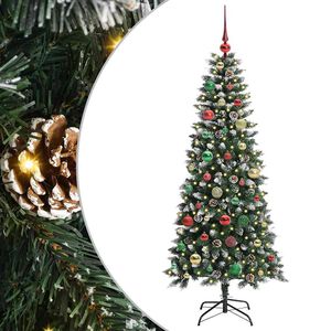 vidaXL Kunstig juletre med 150 LED gr&oslash;nn 150 cm PVC og plast og st&aring;l