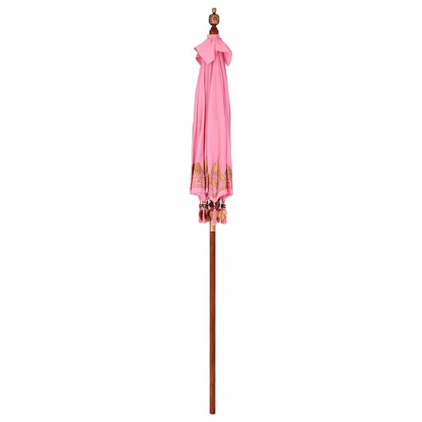 vidaXL Balinesisk Parasol Rosa 185 x 185 x 260 cm