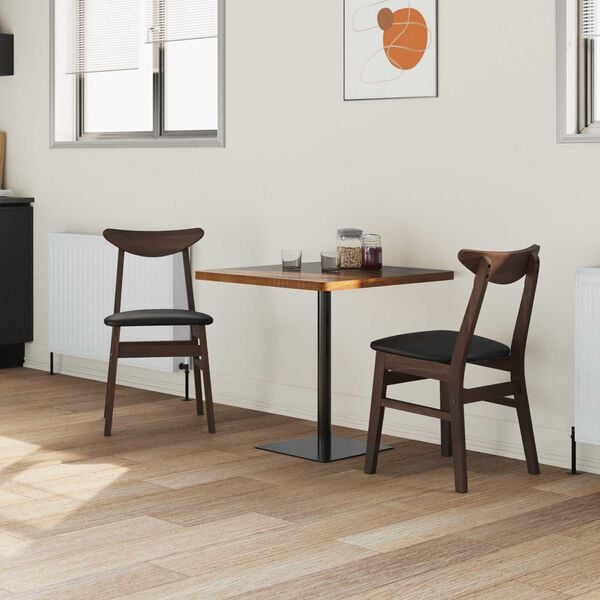 vidaXL Spisestoler 2 pcs Lys Brun 42 x 47.5 x 81 cm Solid Gummitre