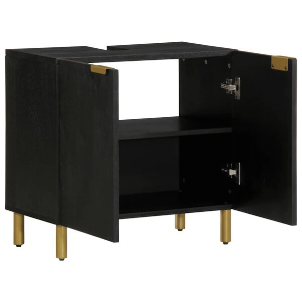 vidaXL Servantskap svart 62x33x58 cm konstruert tre