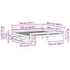 vidaXL Sengeramme uten madrass hvit 180x200 cm heltre furu