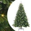 vidaXL Kunstig juletre med 300 LED med stativ gr&oslash;nn 240 cm PE og PVC
