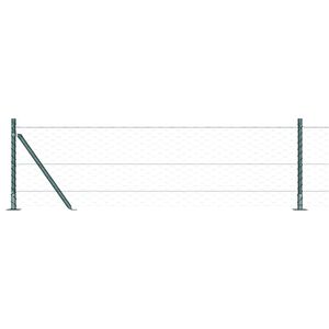 vidaXL Sekskantet gjerde med betongbase 50 x 0,6 m PVC-belagt st&aring;l