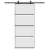 vidaXL Skyved&oslash;r med monteringssett svart 90x205 cm ESG-glass