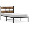 vidaXL Sengeramme i metall uten madrass r&oslash;kt eik 80x200 cm