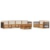 vidaXL Utend&oslash;rs sofa-sett 7 pcs Naturlig Solid akasietre
