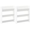 vidaXL Veggskoskap 2 stk hvit 80x18x90 cm sponplater