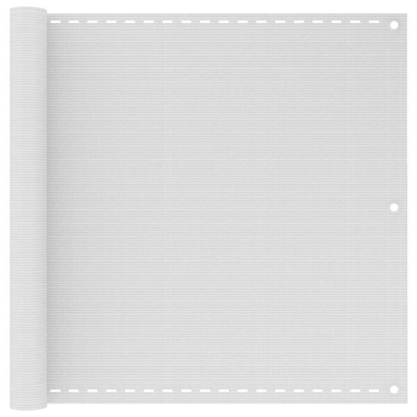 vidaXL Balkongskjerm hvit 90x300 cm HDPE