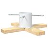 vidaXL Juletre Stand Hvit 50 x 50 x 16 cm Heltre furu