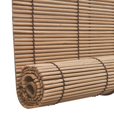 vidaXL Rullegardin bambus 100x220 cm brun