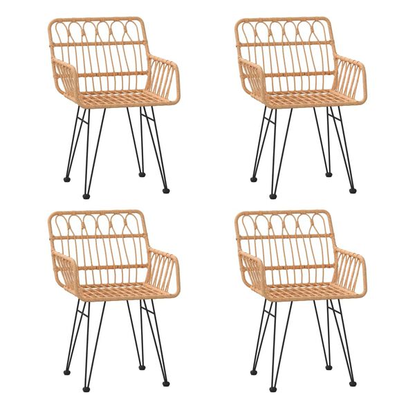 vidaXL Hagespisegruppe 5 deler polyrotting