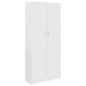 vidaXL Bokhylle hvit 82,5x30,5x185,5 cm konstruert tre